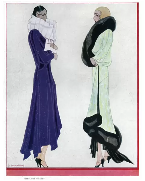 Advertisement for Madeleine Vionnet fashions