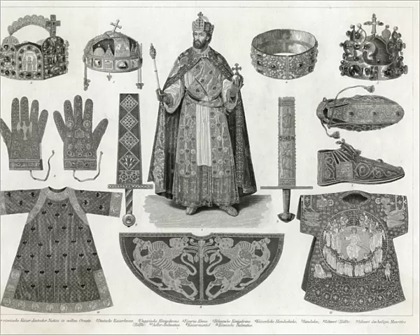 Holy Roman Emperor with costume items