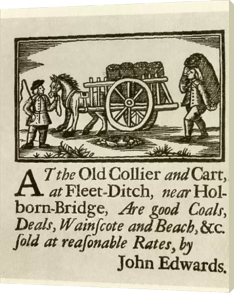 London Trade Card - John Edwards, Coal Merchant