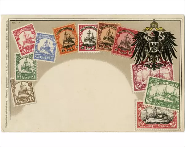 Stamp Card produced by Ottmar Zeihar - German East Africa