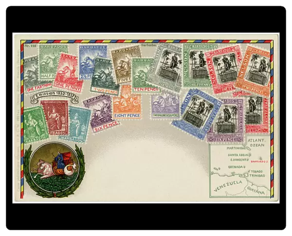 Stamp Card produced by Ottmar Zeihar - Barbados