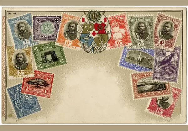 Stamp Card produced by Ottmar Zeihar - Tonga
