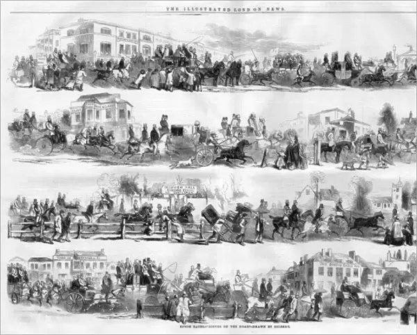 Exodus: The Epsom Derby by Gilbert, 1845