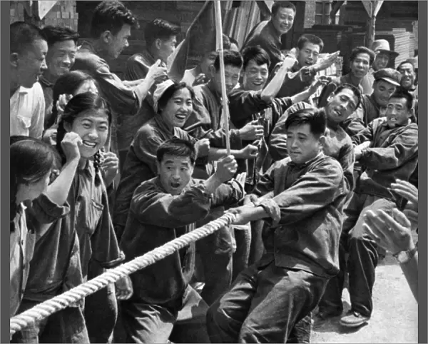 Communist China - workers in sports session