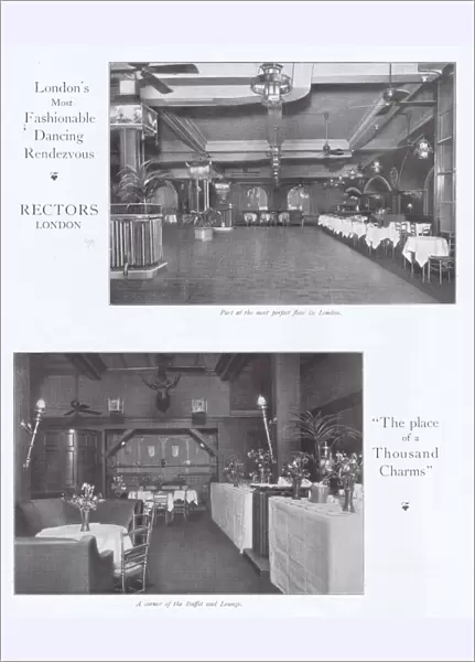Advert for Rectors Nightclub, London, 1921