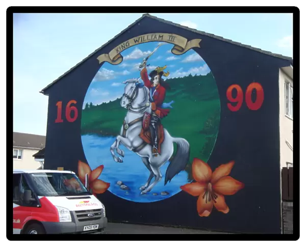 Wall mural of King Williams the 3rd at Belfast