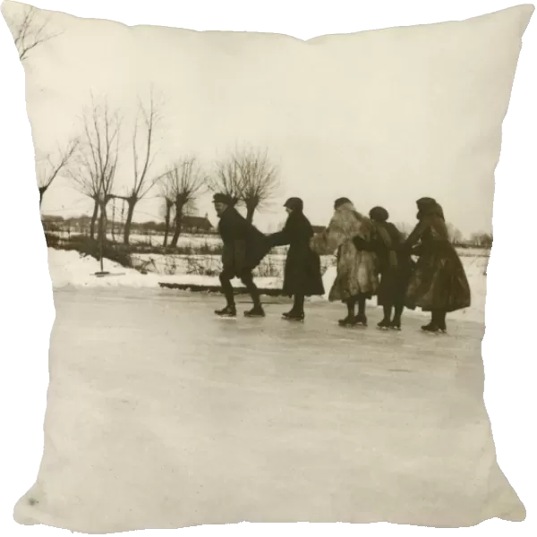 Skating in Northern France, 1919