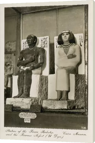 Statues of Prince Rahotep and Princess Nofret, Cairo Museum
