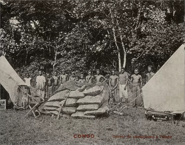 Camp of a European mission doctor in French Congo