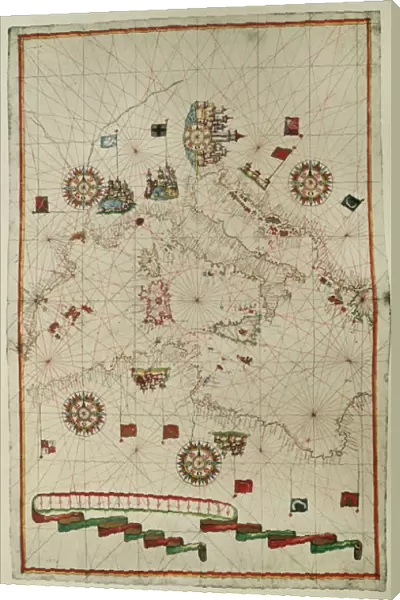 Portolan atlas by Joan Martines (1556-1590). Western