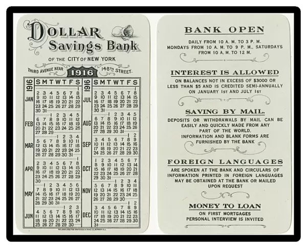 Plastic card, Dollar Savings Bank, New York City, USA