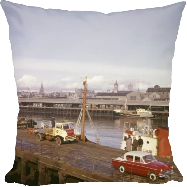 View of the harbour and quayside, Aberdeen, Scotland
