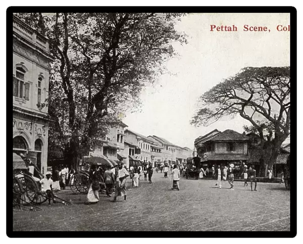 Street scene, Pettah, Colombo, Ceylon (Sri Lanka)