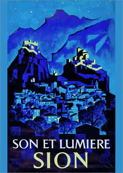 Advertisement for Son et Lumiere, Sion, Switzerland