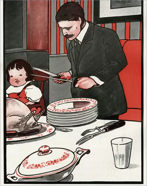 Father Carving the Turkey by Charles Robinson