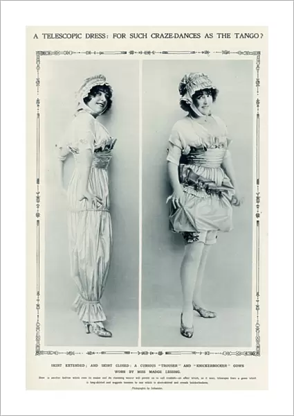 Telescopic dress for the tango 1914