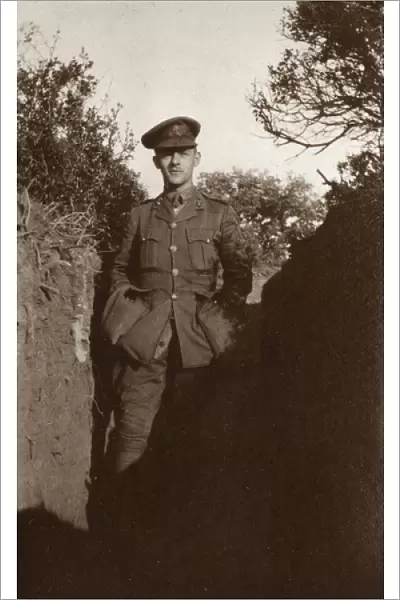 Soldier in a trench, Western Front, WW1