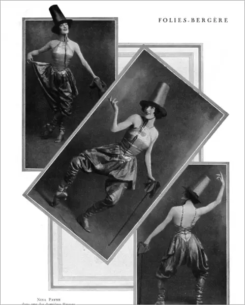Nina Payne star of the Folies Bergere, 1925