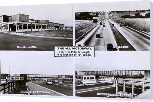 The M1 Motorway - 3 Service Stations - Dunstable turn-off