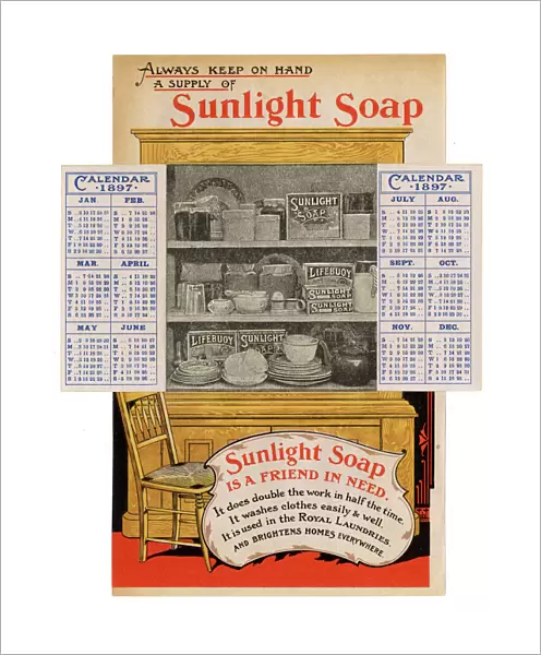 Folding Advertisement for Sunlight Soap