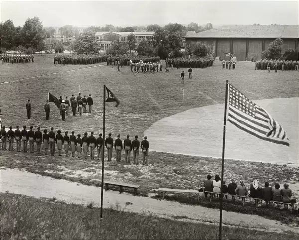Parade of Airmen on the Sports Field at the Headquarters?
