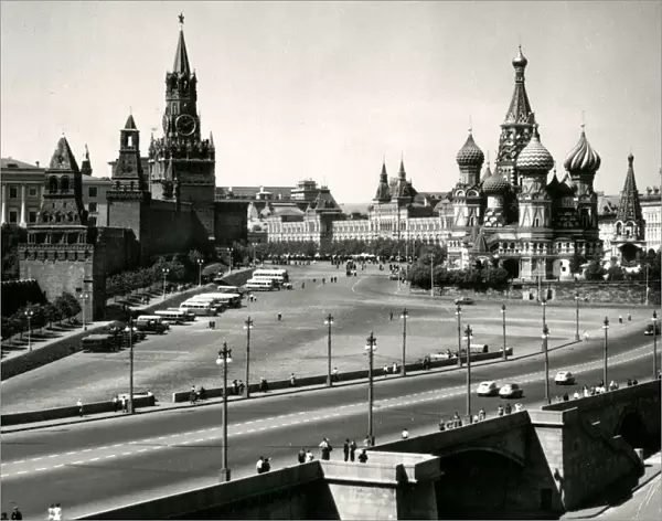 View of Red Square, Moscow with St Basils Cathedral