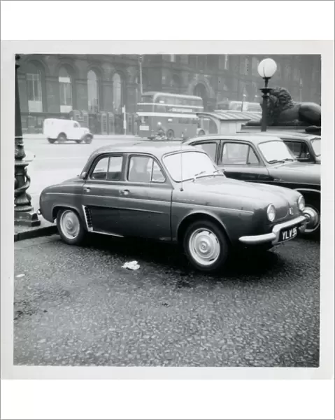 Renault Dauphine parked outside St Georges Hall, Liverpool