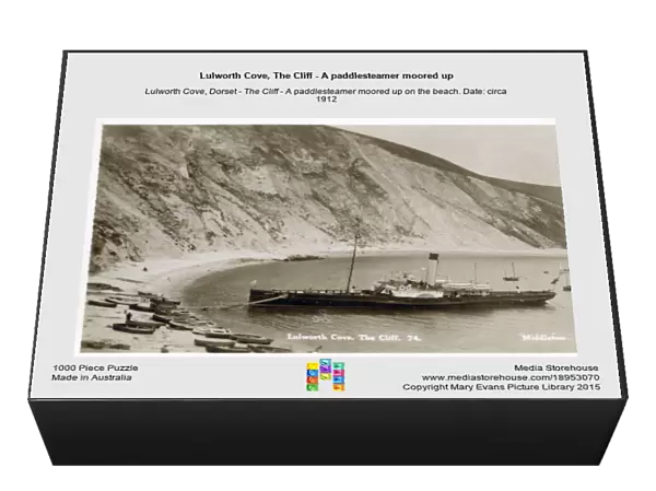 Lulworth Cove, The Cliff - A paddlesteamer moored up