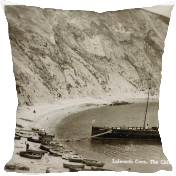 Lulworth Cove, The Cliff - A paddlesteamer moored up