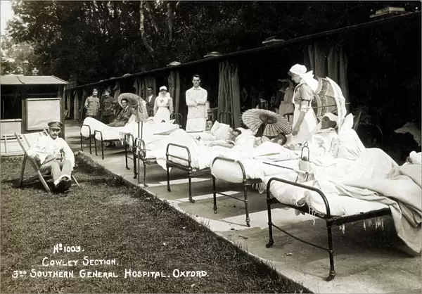 Injured soldiers, WW1, 3rd Southern General Hospital, Oxford
