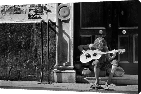 Guitarist on doorstep, Cadiz
