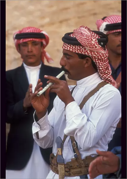 Arab flute player, Jordan