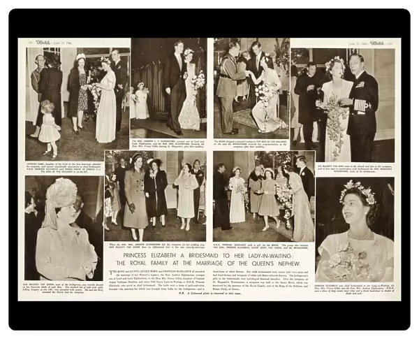 Royal Family at Elphinstone wedding, 1946