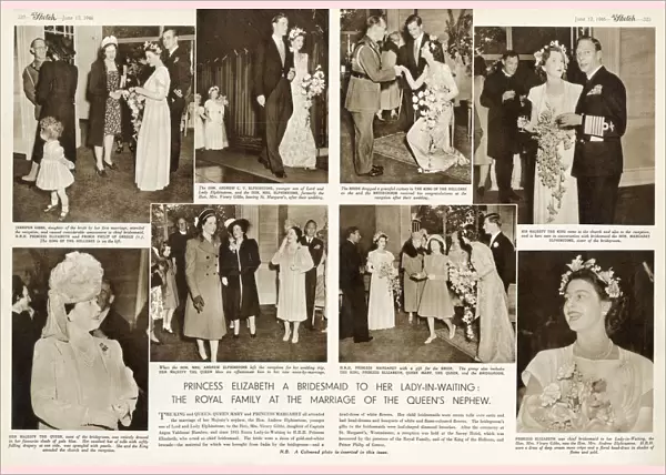 Royal Family at Elphinstone wedding, 1946