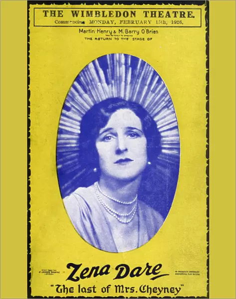 Zena Dare, The Last of Mrs Cheyney, Wimbledon Theatre