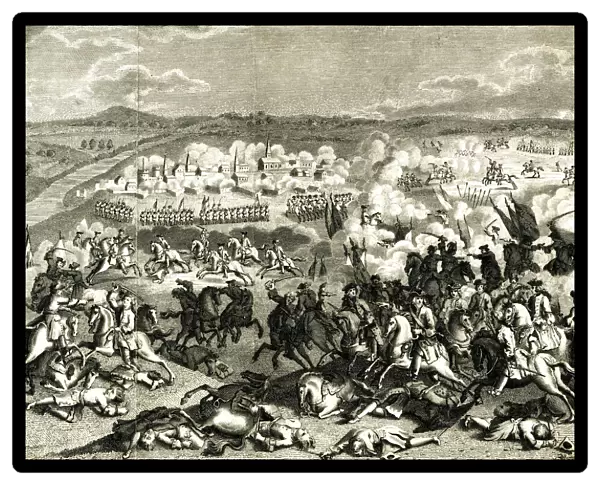 The Battle of Blenheim 1704, drawn by Godefry