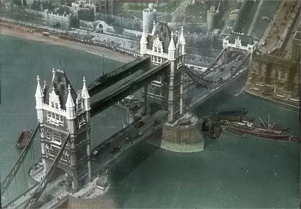 Aerial view of Tower Bridge