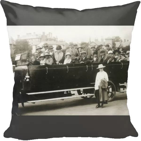 Motorised Charabanc Tour party about to depart (27 passengers plus the driver