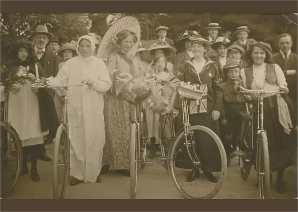 Thespian Group with Bicycles