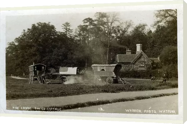 Gypsies Caravans, Swiss Cottage Lodge, Cassiobury Park, Watford, Hertfordshire, England