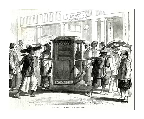 Sedan Chair in Hong Kong 1857