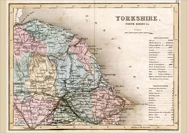 MAP  /  YORKSHIRE  /  NORTH 1857