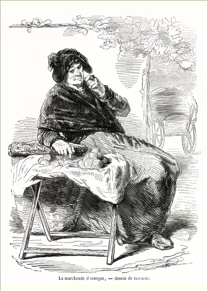 Oranger seller in London 1851