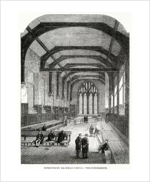Shrewsbury Grammer School - schoolroom 1861