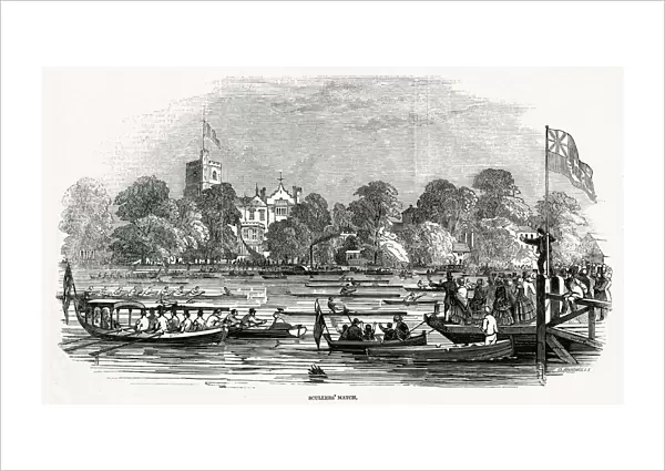 Scullers Match at the Thames Grand Regatta 1846