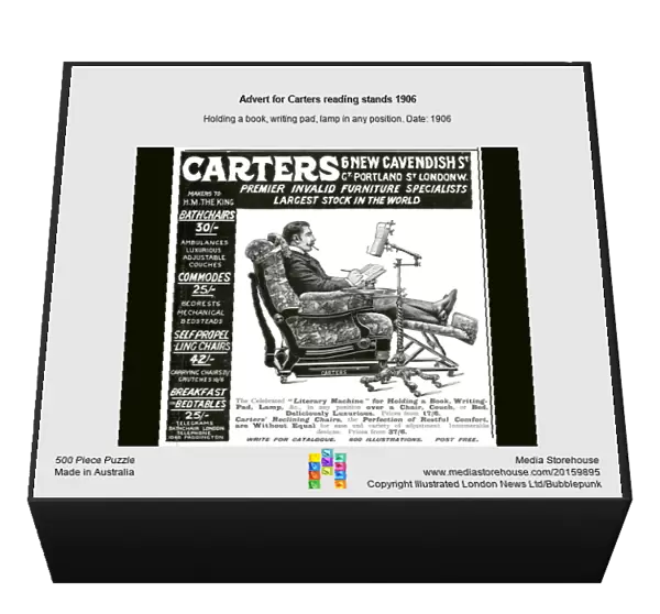 Advert for Carters reading stands 1906