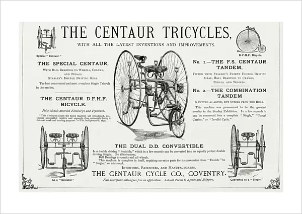 Advert for Centaur tricycles 1884
