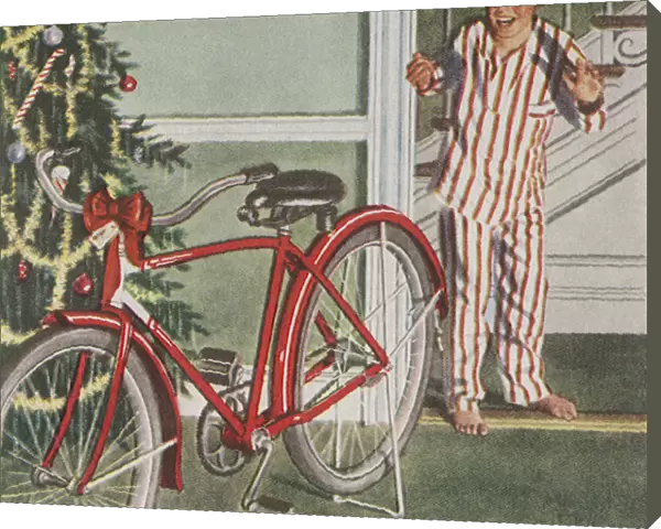 New Bicycle on Christmas Morn Date: 1947