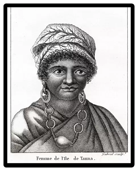 Woman of the island of Tana, Vanuatu Date: circa 1800