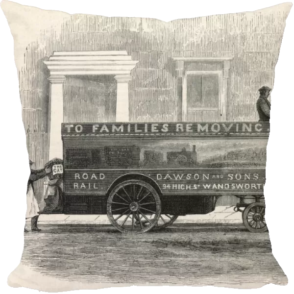 A horse-drawn removal van Date: 1874